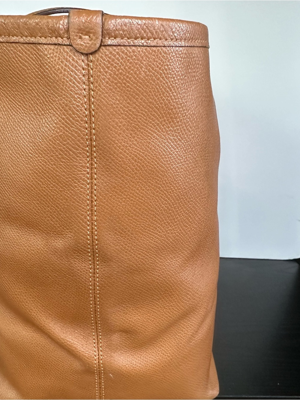 Coach Cognac Leather Street Tote with Gold Logo - Picture 4 of 15